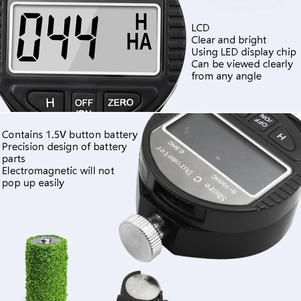 Electronic Digital Display Hard Meter Plastic Rubber Silicone Tire Hardness Meter, Model: 0-100HD D - Image 5