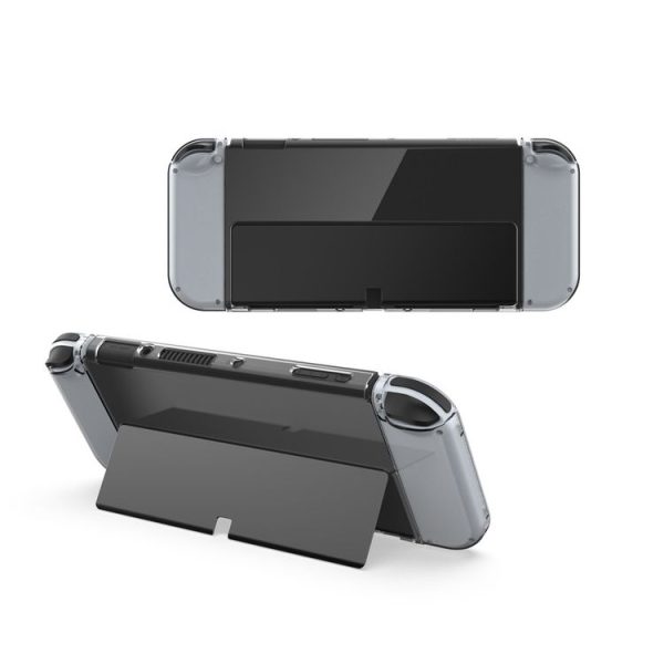 DOBE Game Handle Transparent Crystal Case TPU Protective Cover For Switch OLED Console (Transparent Color) - Image 4