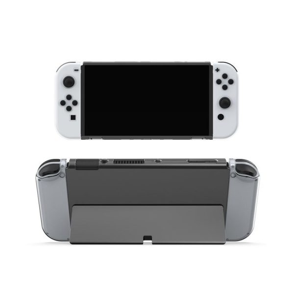 DOBE Game Handle Transparent Crystal Case TPU Protective Cover For Switch OLED Console (Transparent Color) - Image 5