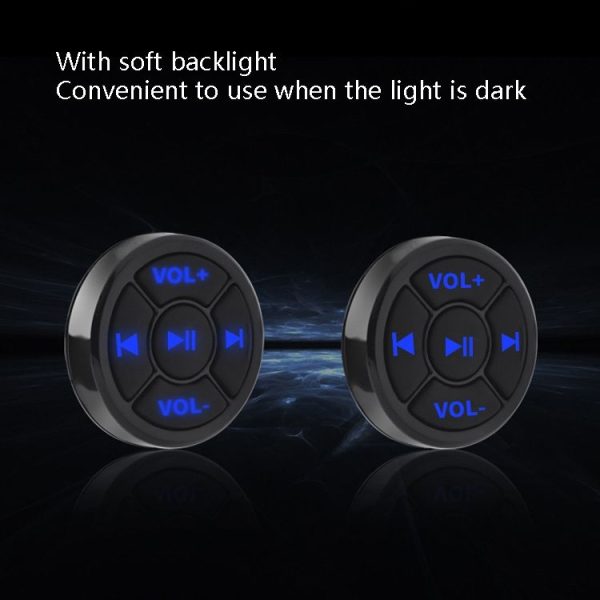 Car Mobile Phone Remote Control Bluetooth Wireless Multimedia Button Remote Control Music Playback Selfie, Colour: Silver With Buckle - Image 4