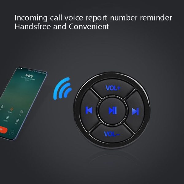 Car Mobile Phone Remote Control Bluetooth Wireless Multimedia Button Remote Control Music Playback Selfie, Colour: Silver With Buckle - Image 6