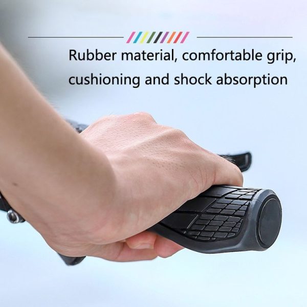 1 Pair WEST BIKING YP0804060 Bicycle Grips Mountain Bike Non-Slip Rubber Grips (Black) - Image 6
