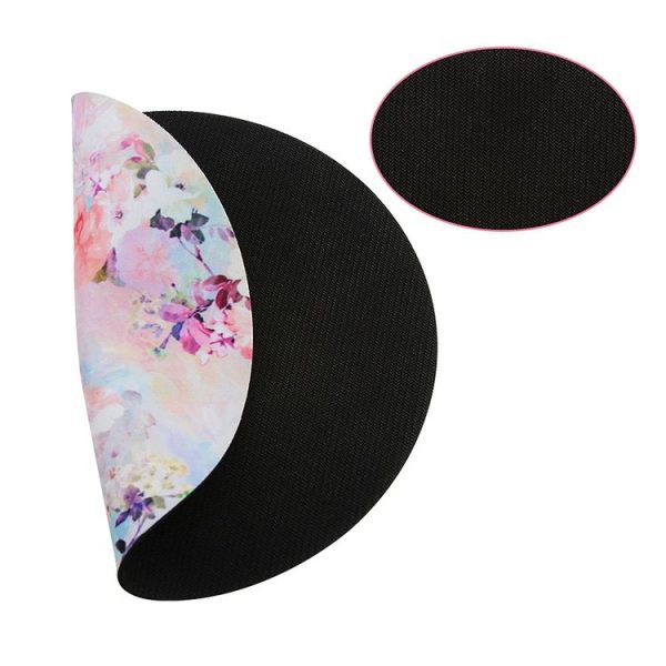 3 PCS Round Rose Flower Rubber Cloth Mouse Pad Heat Transfer Non-Slip Mouse Pad, Size: 20 x 20cm (Rose 4) - Image 3