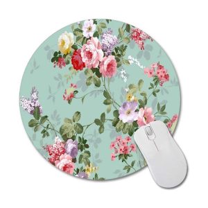 3 PCS Round Rose Flower Rubber Cloth Mouse Pad Heat Transfer Non-Slip Mouse Pad, Size: 22 x 22cm (Rose 3)