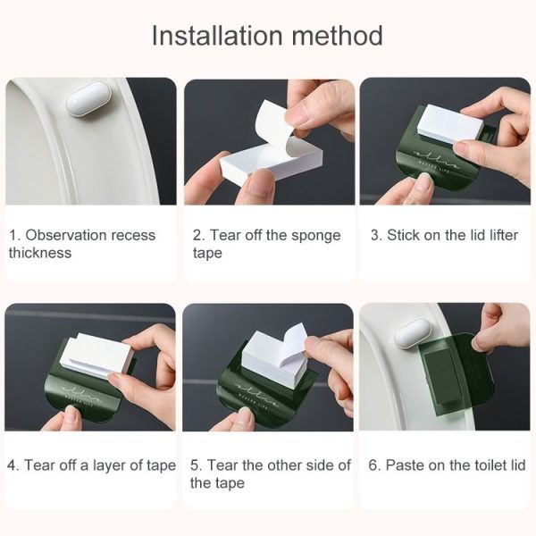 FY-J109 Toilet Cover Handle Home No Dirty Hand Toilet Lift Lid Tool (Transparent) - Image 7