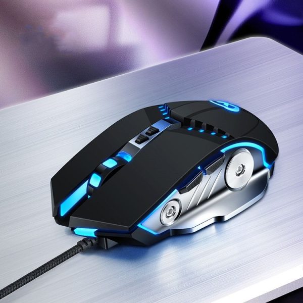 MOROSE GM20 7 Keys Game Wired Mouse Competitive Machinery Mouse (Silent Edition Black)