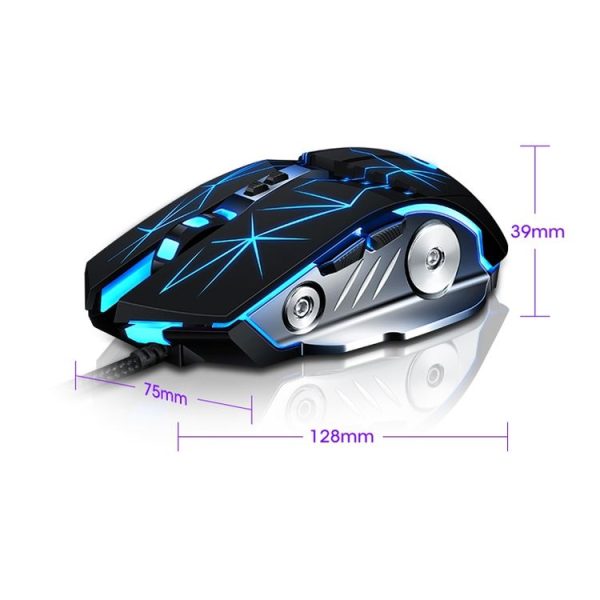 MOROSE GM20 7 Keys Game Wired Mouse Competitive Machinery Mouse (Silent Edition Black) - Image 3