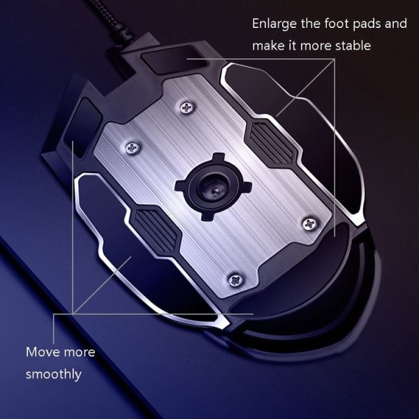 MOROSE GM20 7 Keys Game Wired Mouse Competitive Machinery Mouse (Silent Edition Black) - Image 4