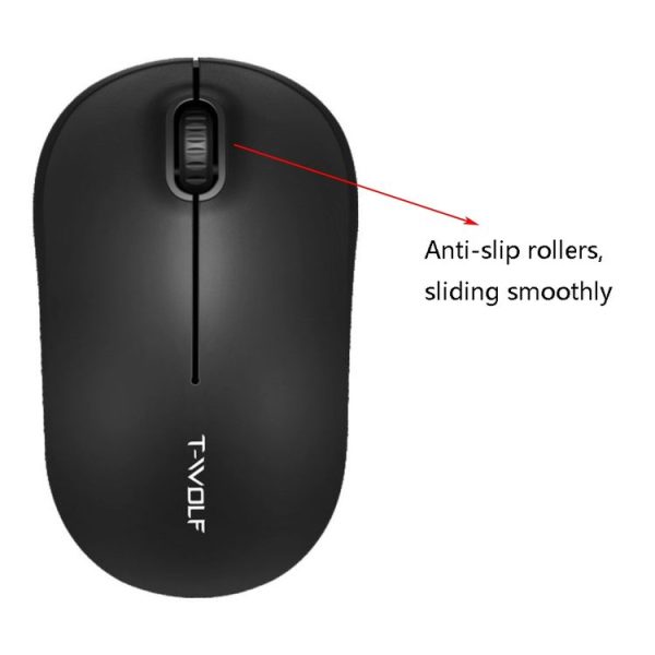 T-WOLF Q4 3 Keys 2.4GHz Wireless Mouse Desktop Computer Notebook Game Mouse (White) - Image 4