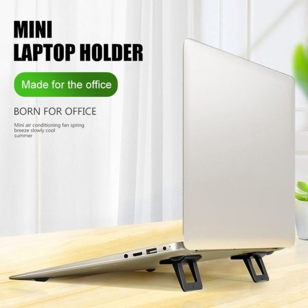 02919 Laptop Desktop Increased Heat Dissipation Bracket Laptop Base Portable Foot Pad Bracket (Black) - Image 4