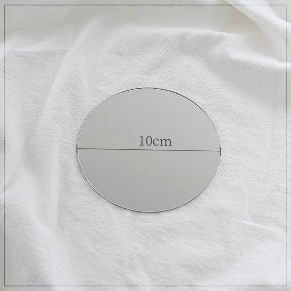 5 PCS Acrylic Geometric Mirror Reflector Photo Props Shooting Background, Colour: Round Diameter 10cm - Image 2