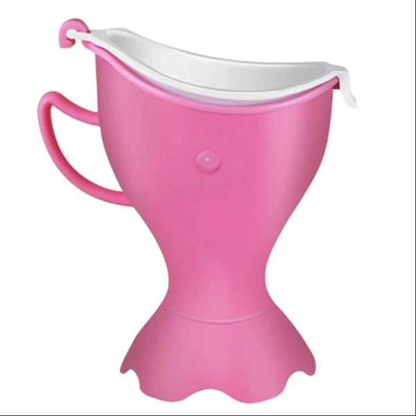 Outdoor Car Travel Portable Travel Urinals Toilet Pee Bottle Chamber Pot (Pink)