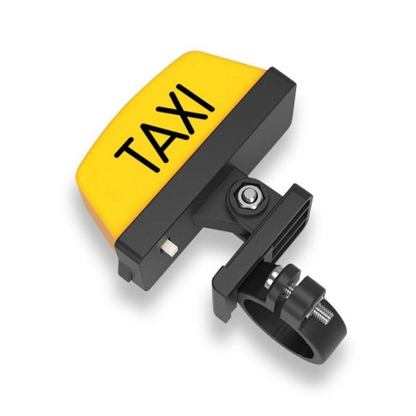 Motorcycle Modified Personality Taxi Motor Light Electric Car Helmet Decorative Warning Light, Specification: Normally Bright (Yellow) - Image 2