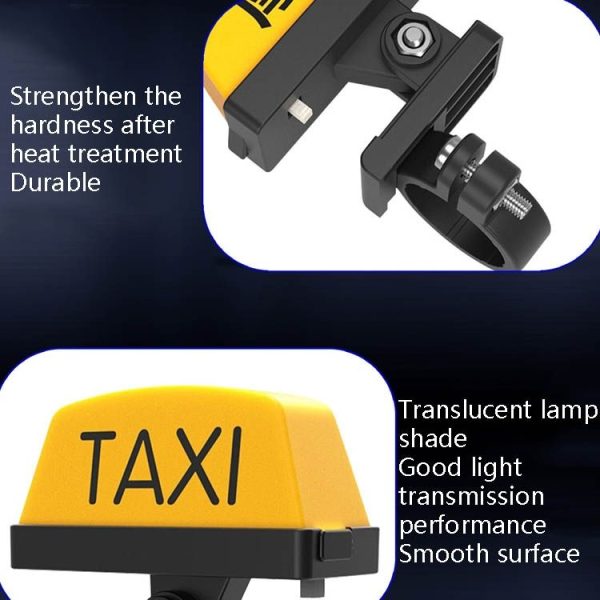 Motorcycle Modified Personality Taxi Motor Light Electric Car Helmet Decorative Warning Light, Specification: Normally Bright (Yellow) - Image 5