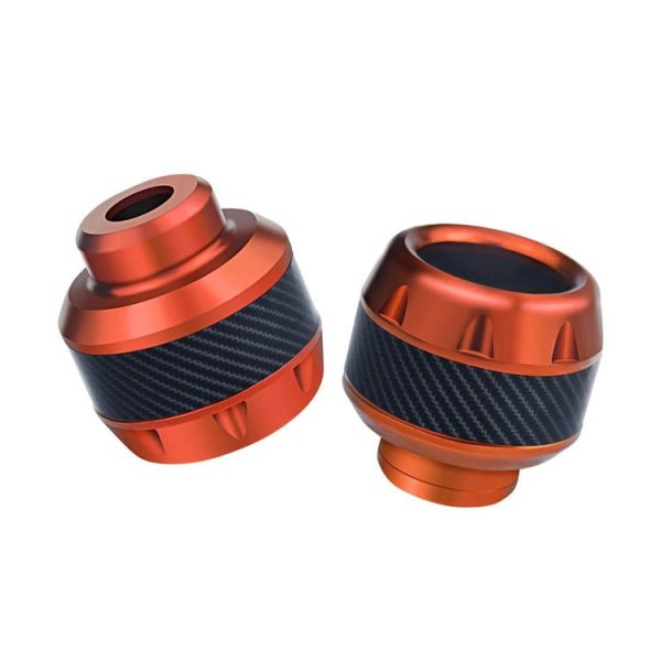 1pair TF-1783 Motorcycle Accessories Modified Electric Car Anti-Drop Cup Aluminum Alloy Shock Absorption Front Fork Cup (Orange)