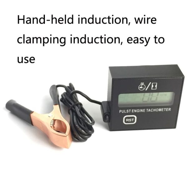 ZSB-03 Chain Saw Tachometer Gasoline Engine Lawn Mower High Tachometer Digital Display Induction Pulse Tachometer, Specification: Clip Version - Image 4