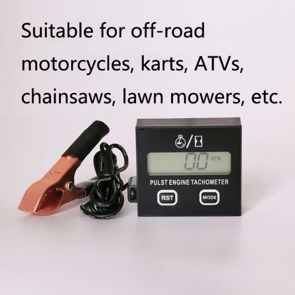 ZSB-03 Chain Saw Tachometer Gasoline Engine Lawn Mower High Tachometer Digital Display Induction Pulse Tachometer, Specification: Clip Version - Image 5