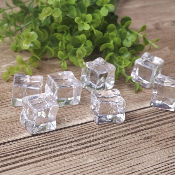 3 PCS Square Fake Ice Cube Photo Props Gourmet Photography Decoration Model