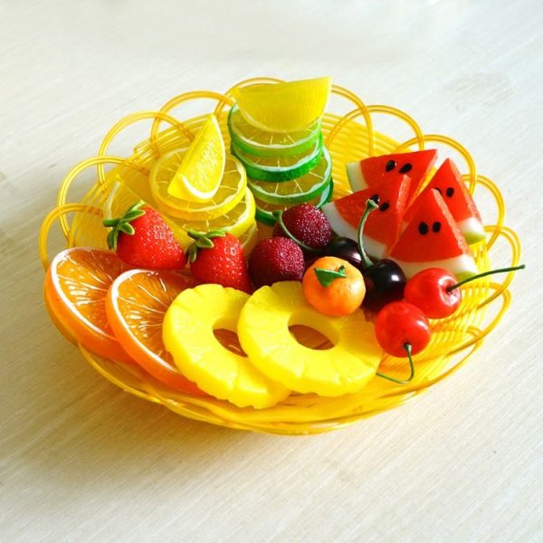 Fake Fruit Slice Shooting Props High Simulation Fruit Slice Model Decoration Shooting Props (Fruit Slice Set)