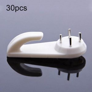 30pcs Press-Free Hanging Nail Hook Strong Wall Invisible Staple Photo Frame Photo Wall Without Trace Nails, Specification: Medium