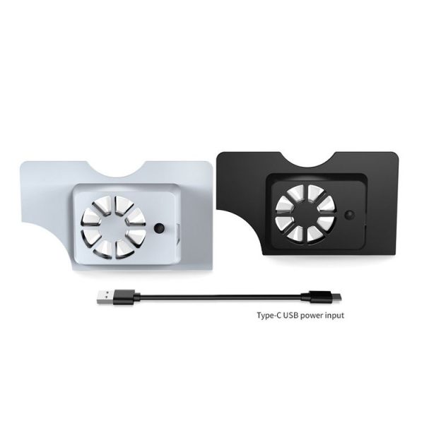 DOBE Host Base Cooling Fan With Blue Light For Switch OLED (Black) - Image 3