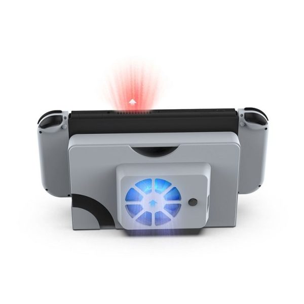 DOBE Host Base Cooling Fan With Blue Light For Switch OLED (Black) - Image 4
