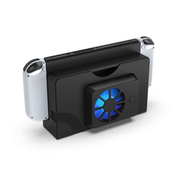DOBE Host Base Cooling Fan With Blue Light For Switch OLED (Black) - Image 5