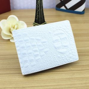 Crocodile Pattern Driver License Cover Universal Driver License Holder Card Slot ID Card Holder (White)