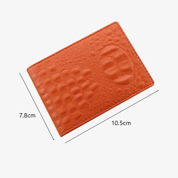Crocodile Pattern Driver License Cover Universal Driver License Holder Card Slot ID Card Holder (White) - Image 5