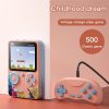 G5 Retro Children Macaron Handheld Game Console Color Screen Built-In 500 Games, Style: Single (Gray) - Image 5