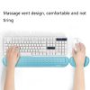 Baona Silicone Memory Cotton Wrist Pad Massage Hole Keyboard Mouse Pad, Style: Medium Keyboard Rest (Black) - Image 4