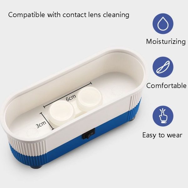 3 in 1 Glasses Cleaning Machine Small Contact Lens Glasses Jewelry Watch Cleaner (Blue) - Image 6