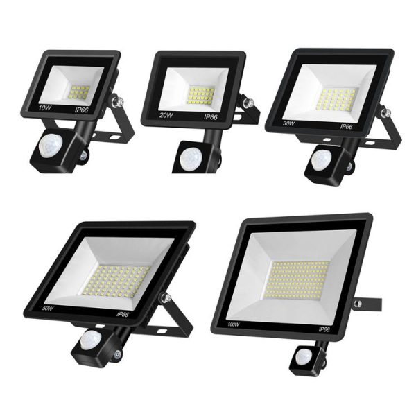 20W PIR LED Spotlight Outdoor Project Light Waterproof Garden Energy-Saving Lighting Floodlight, Style: (Cold White Light) - Image 2