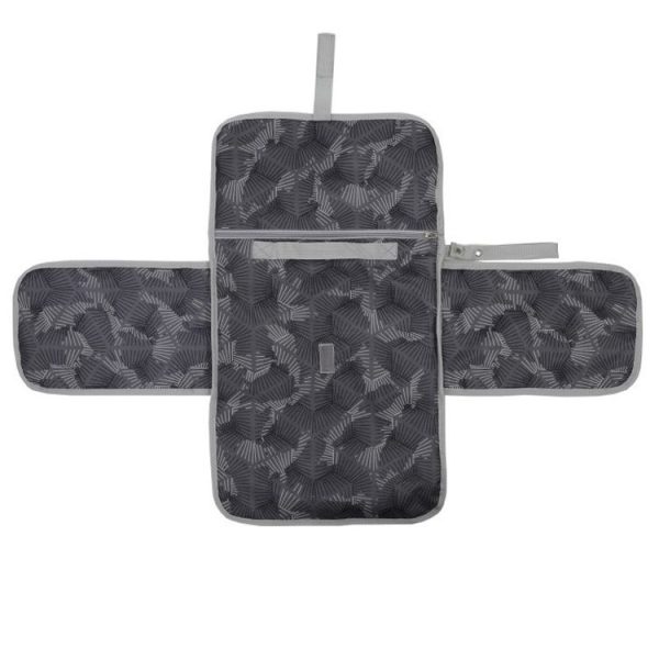 Portable Baby Changing Mat Multifunctional Baby Changing Table Waterproof Bag (Green Thin Waves) - Image 4