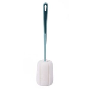 Baby Bottle Vacuum Cup Sponge Long Handle Brush Household Cleaning Brush (Blue)