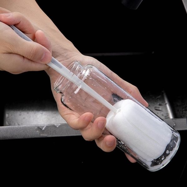Baby Bottle Vacuum Cup Sponge Long Handle Brush Household Cleaning Brush (Blue) - Image 7