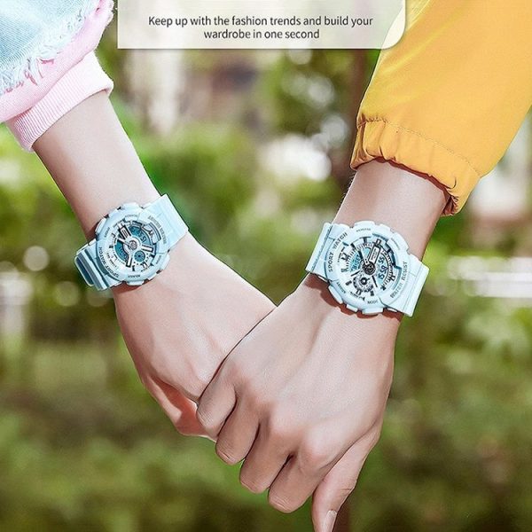 SANDA Outdoor Leisure Waterproof Multifunctional Luminous Electronic Watch (Sakurami Pink Woman) - Image 6