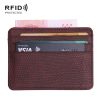 KT1002 RFID Function Lizard Pattern Bank Card Holder PU Business Card Case (Brown)