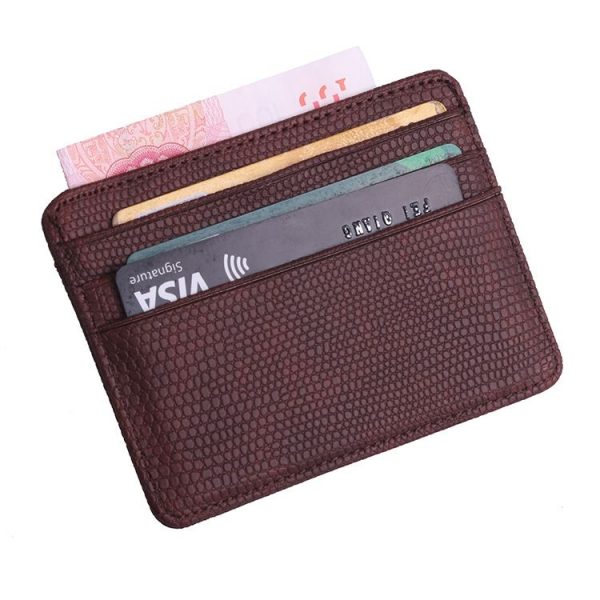KT1002 RFID Function Lizard Pattern Bank Card Holder PU Business Card Case (Brown) - Image 2