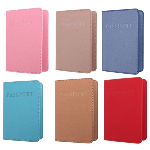 MS101 Frosted PU Multi-Card Passport Holder Travel Abroad Passport Card Holder, Color: Pink - Image 7