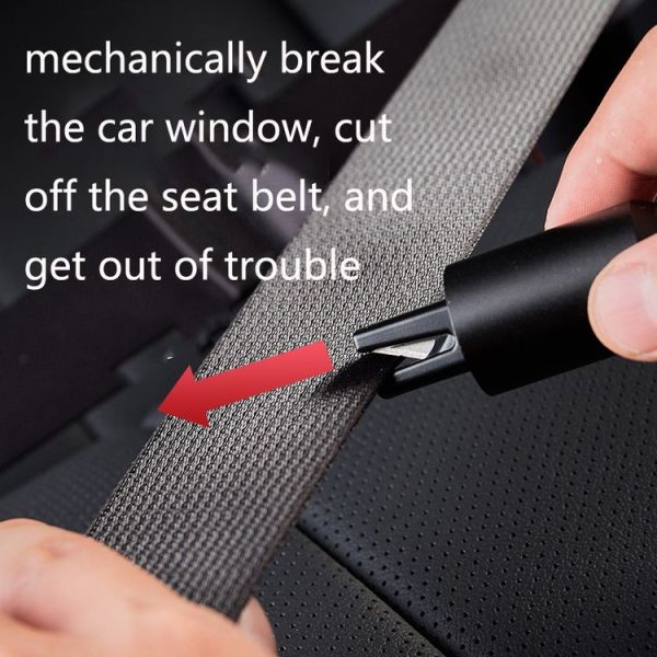XL91 Car Window Breaker Emergency Safety Hammer Keychain Multifunctional Mini Window Breaker (Darkly Dark) - Image 3