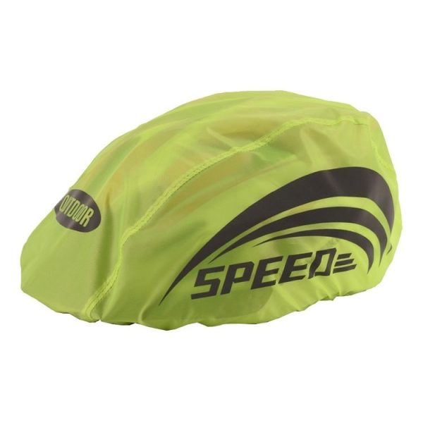 2 PCS Cycling Helmet Rain Cover Outdoor Reflective Safety Helmet Cover, Size: Free Size (Fluorescent Green (Style 1))