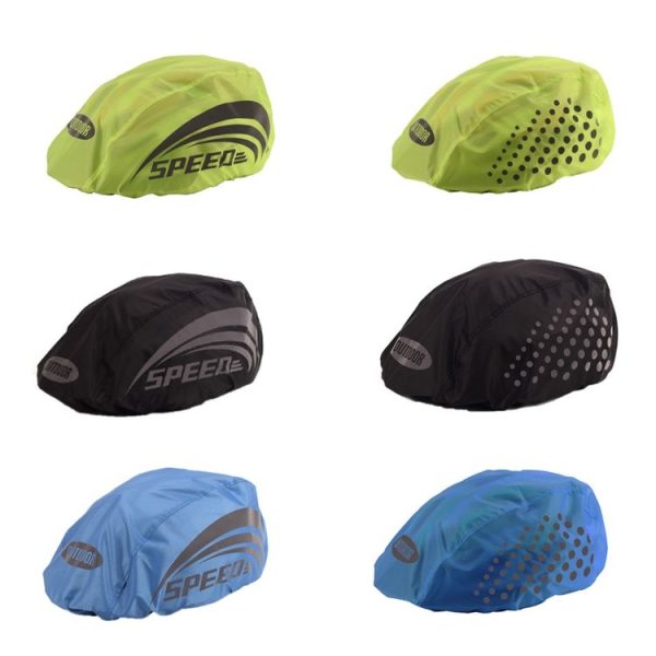 2 PCS Cycling Helmet Rain Cover Outdoor Reflective Safety Helmet Cover, Size: Free Size (Fluorescent Green (Style 1)) - Image 2