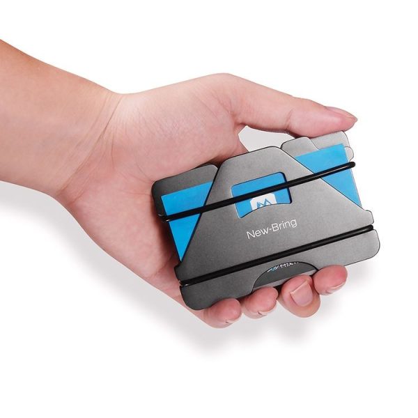 New Bring Metal Card Holder Anti-Demagnetization Anti-Theft Brush Anti-RFID Card Holder Ultra-Thin Card Holder Men Wallet (Carbon Fiber) - Image 5