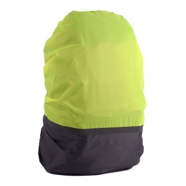 2 PCS Outdoor Mountaineering Color Matching Luminous Backpack Rain Cover, Size: S 18-30L (Gray + Fluorescent Green)