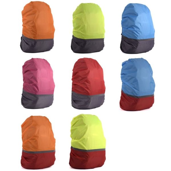2 PCS Outdoor Mountaineering Color Matching Luminous Backpack Rain Cover, Size: S 18-30L (Gray + Fluorescent Green) - Image 2