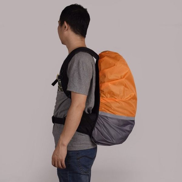 2 PCS Outdoor Mountaineering Color Matching Luminous Backpack Rain Cover, Size: S 18-30L (Gray + Fluorescent Green) - Image 7