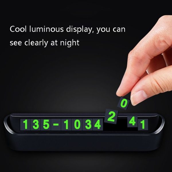 Hidden Parking Number Card Nightlight Number Button Parking Number Card, Style: 5 Sets of Numbers (Brown) - Image 4