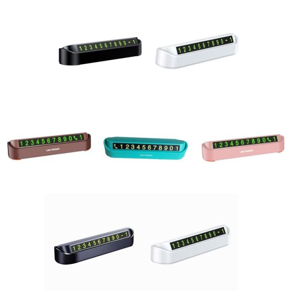 Hidden Parking Number Card Nightlight Number Button Parking Number Card, Style: 5 Sets of Numbers (Green) - Image 2