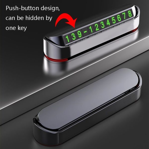 Hidden Parking Number Card Nightlight Number Button Parking Number Card, Style: 5 Sets of Numbers (Green) - Image 3